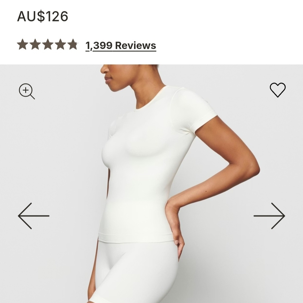 Skims Soft Soothing Seamless T-shirt NWT